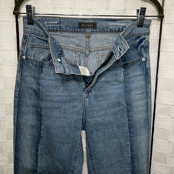 DL1961 Women's Patti Straight High Rise Vintage Jeans Size 24 Classic Denim - Picture 6 of 12